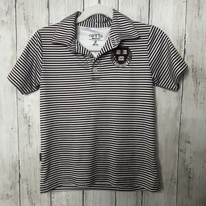 Toddler Boys 4T Garb Striped Harvard Polo EUC Collegiate Ivy League Embroidery